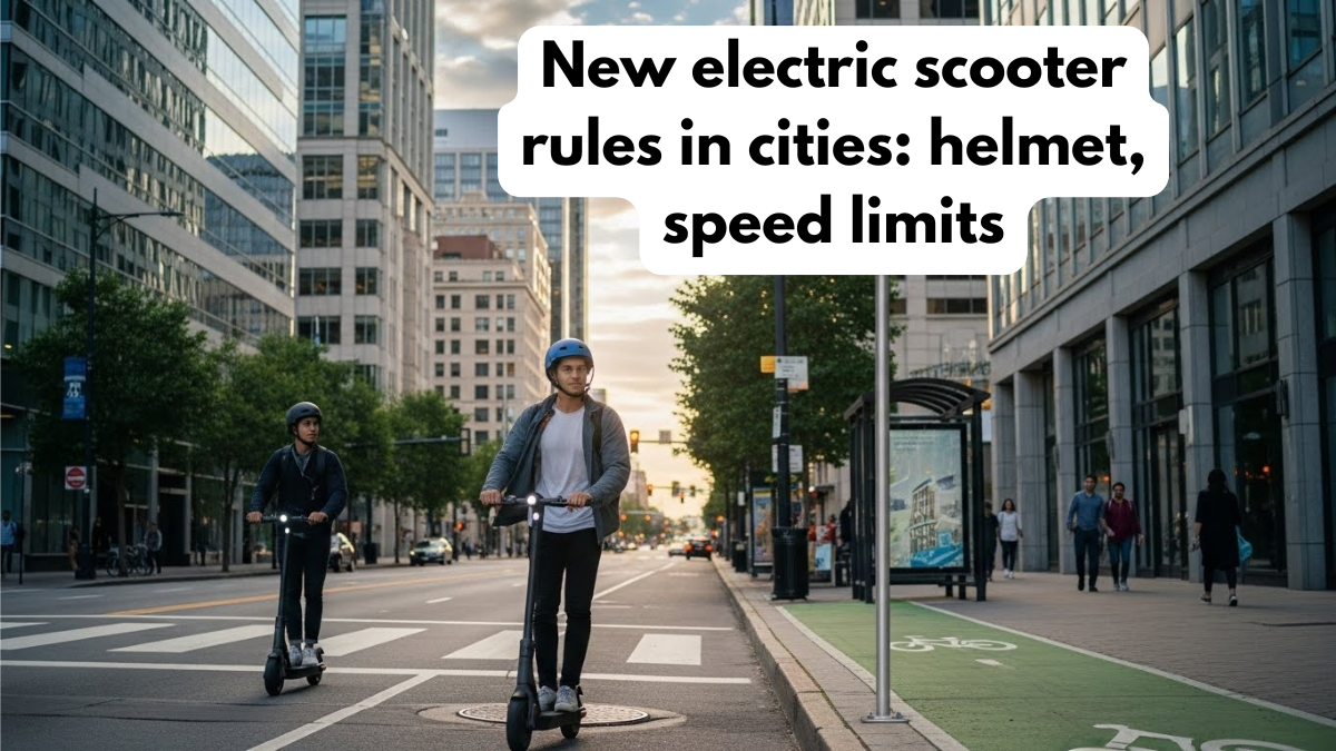 New electric scooter rules in cities: helmet, speed limits